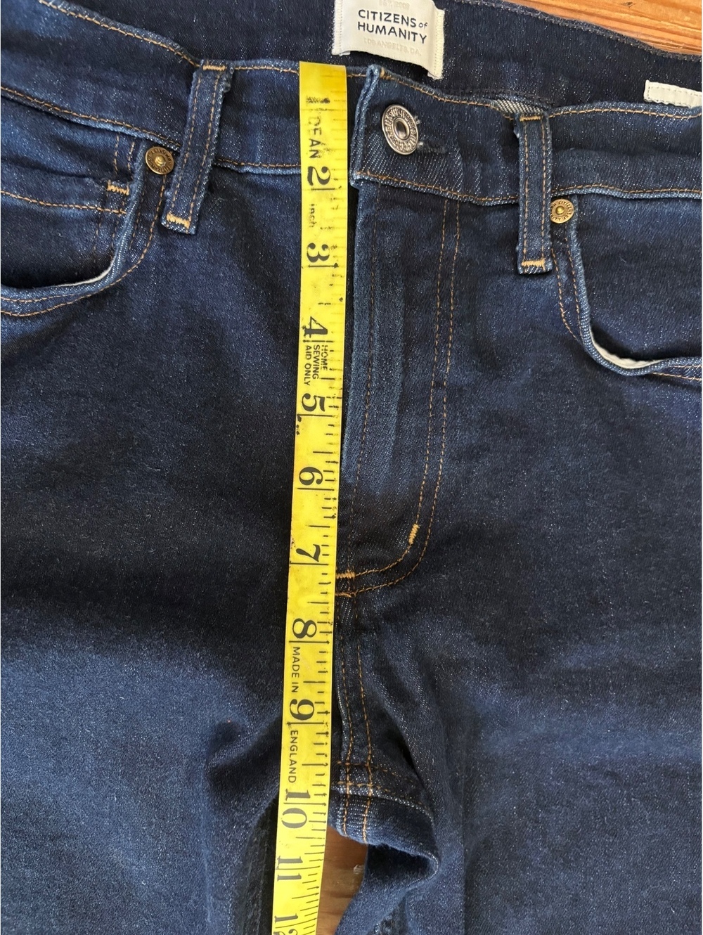 NWOT Citizens of Humanity Genova Bootcut Jeans Dark Wash Cashmere Blend Size 27 - Picture 6 of 9
